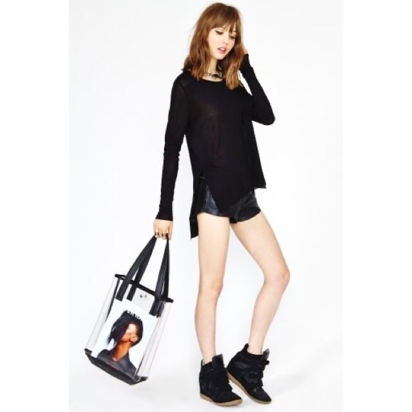 Cheap Monday Long Sleeve Side Slit Tee - Picture 5 of 7